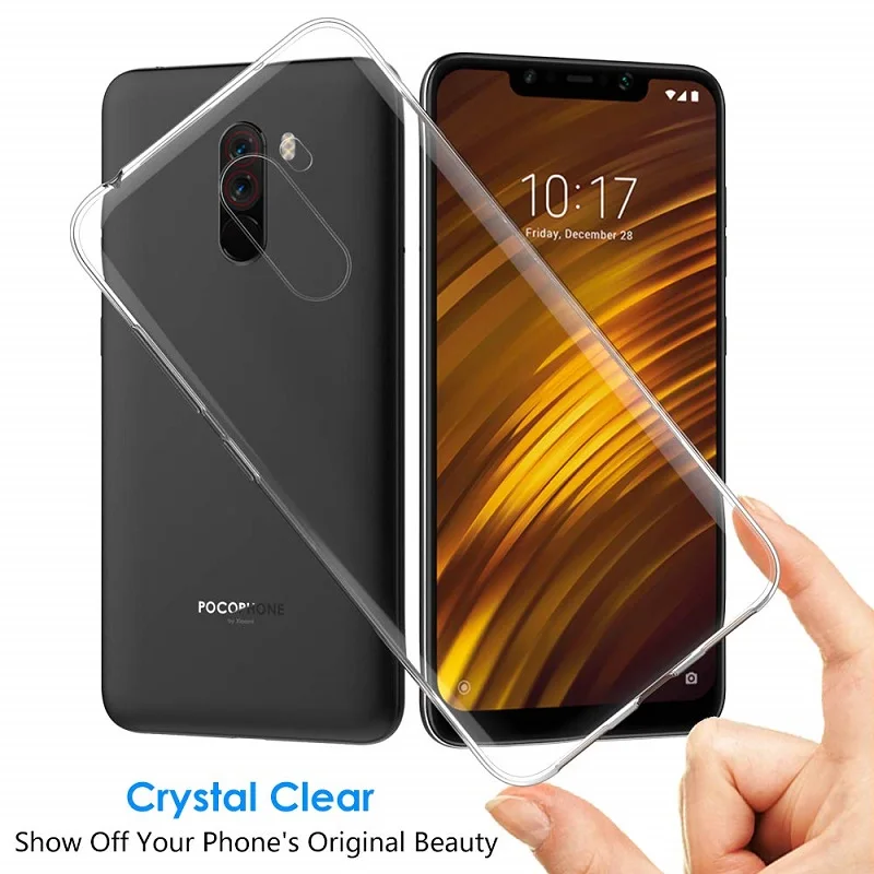 

100PCS TPU Phone Case For Xiaomi Pocophone F1 Redmi Go S2 MIX MAX 3 High Bright Clear Ultra Thin Soft Silicone Cover