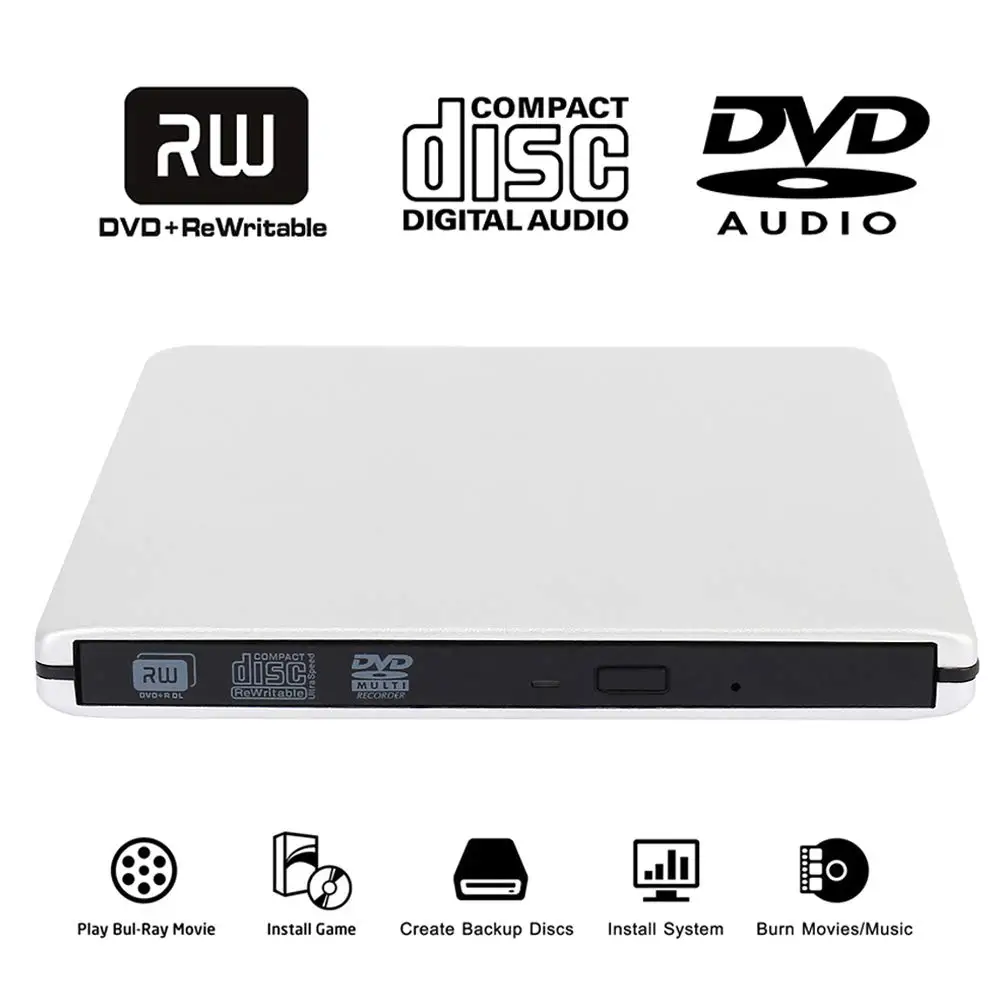 USB 3,0 высокоскоростной DL DVD RW ГОРЕЛКА CD Writer тонкий портативный оптический привод для Asus samsung acer нетбука Универсальный hp PC XIAOMI