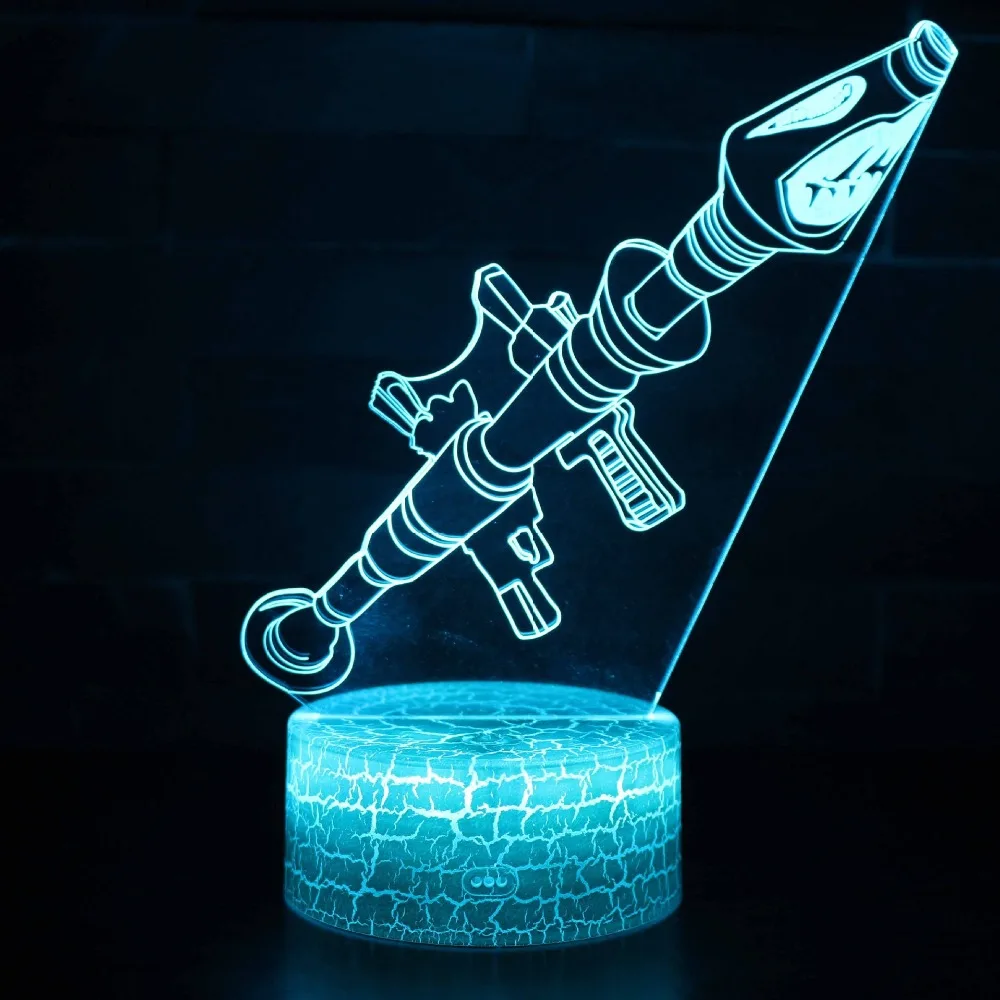 3D Fortnlte замок ночной Единорог светодиодный ночник сенсорный/пульт дистанционного управления 7 цветов RGB настольная лампа креативный подарок лампа