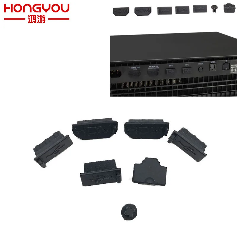 Пылезащитная заглушка USB HDMI-comp для игровой консоли Xbox One X силиконовая крышка