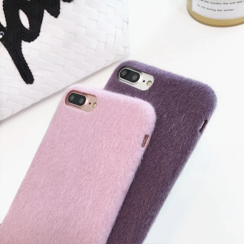OLLIVAN Fundas меховые силиконовые чехлы для телефонов iPhone X 8 7 s 6 S Plus Iphone XS Max Xr Чехол