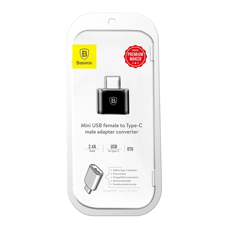 Baseus USB Женский к Type C Мужской OTG адаптер usb tipo c для samsung galaxy S9 xiaomi otg