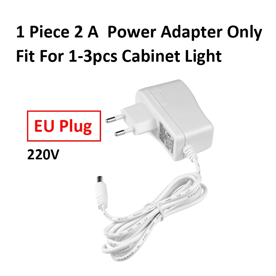 Only 1 Power 2A EU DC 12V движения PIR Сенсор светодиодный свет лампа, 30/40/50 см шкаф для одежды шкаф Кухня украшения дома аварийного освещения - Цвет: Only 1 Power 2A EU