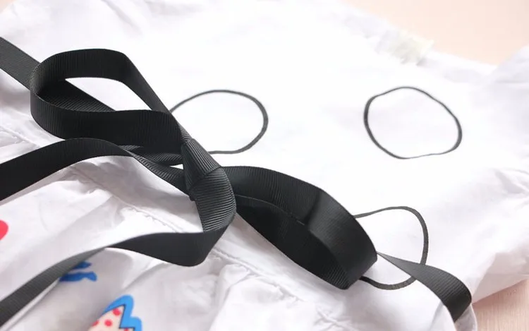 Розничная продажа новинка 2019 одежда для девочек 100% хлопок милое маленькое белое