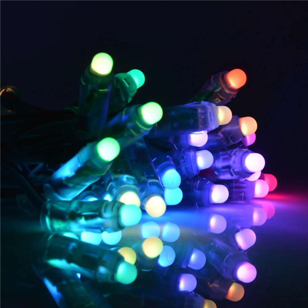 300 шт. быстрая доставка провод WS2811 12 мм RGB LED пикселей умный модуль String Node IP68 DC5V/12V |