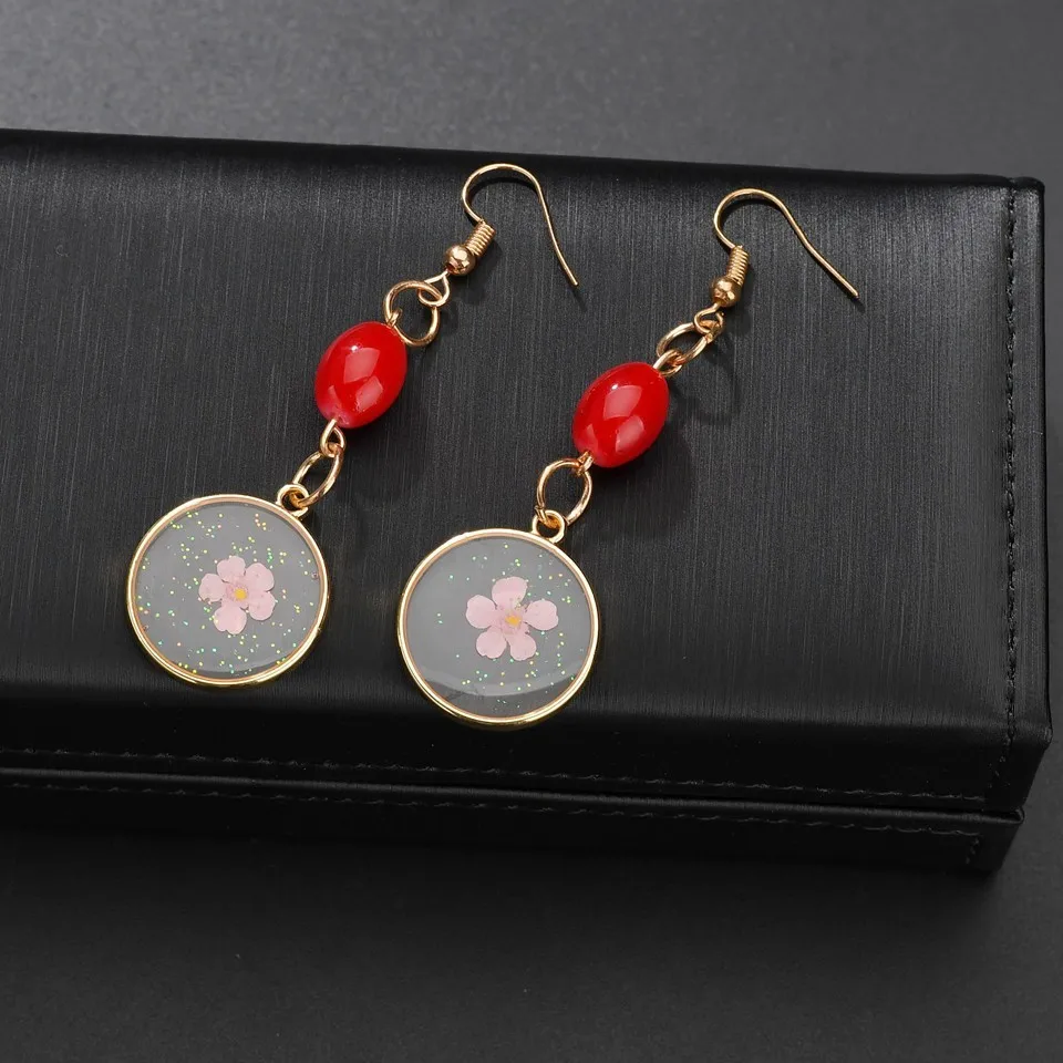 Женские Висячие серьги с жемчугом прозрачные акриловые подвески геометрической