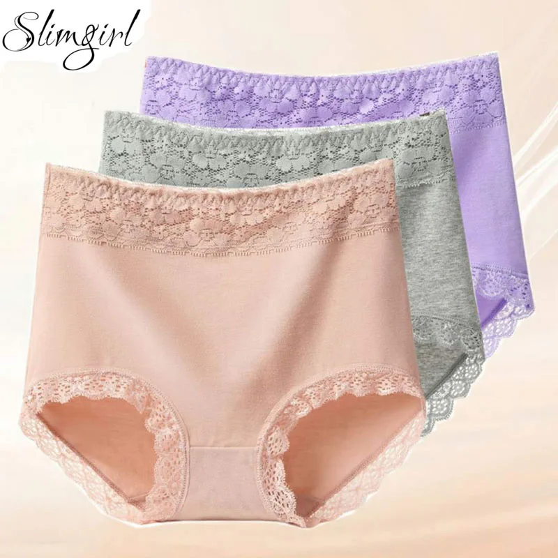 4 шт./лот женские новые сексуальные кружевные трусики Slimgirl эластичные хлопковые