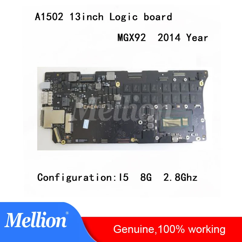 Original Used A1502 Laptop Motherboard for MacBook Pro Retina Notebook Logic Board 13'' i5 8G 2.8GHZ 2014 Year MGX92 | Компьютеры