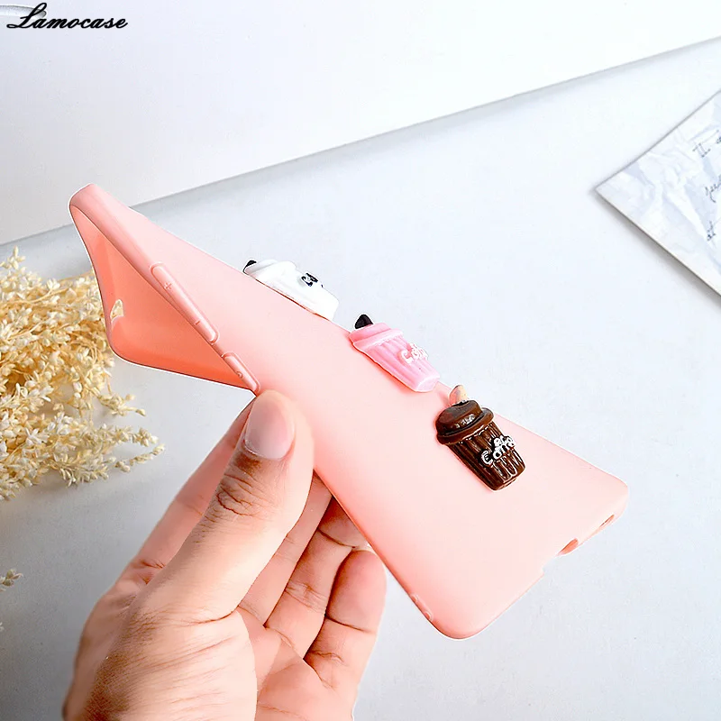 Lamocase 3D милые Кофе конфеты чехол для huawei Коврики 20 Lite 20X10 Pro 8 9 P20 P10 P9 плюс Nova 2 S