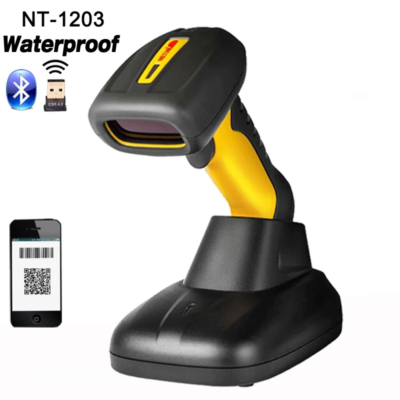 Новый водонепроницаемый ручной Bluetooth беспроводной 2D сканер штрих кода Быстрый