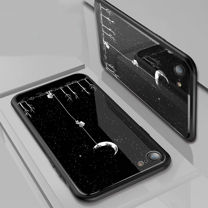 NO.1 IIOZO чехол для телефона из закаленного стекла s для iphone 7, 8, 6, 6S plus, антидетонационный стеклянный чехол для iphone 7, чехол - Цвет: NO.1