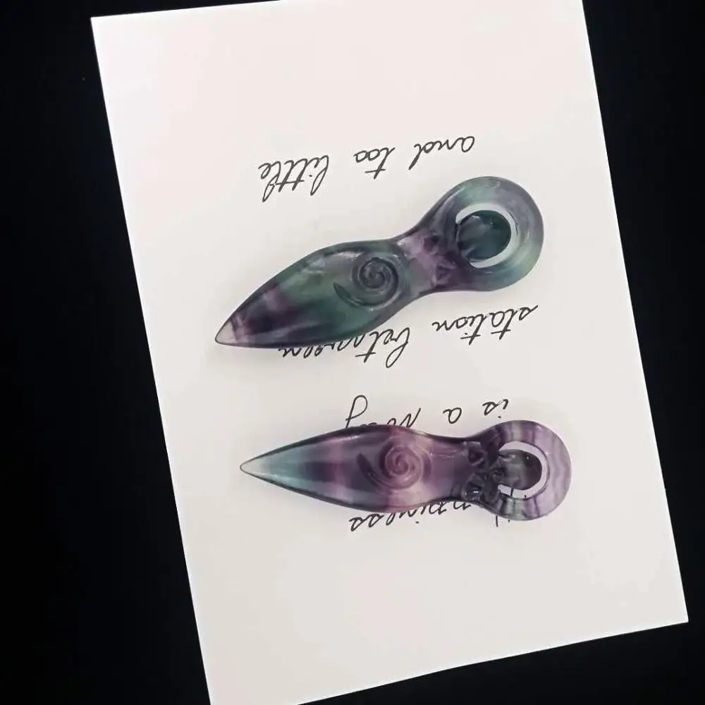 Оптовая цена высокое качество натуральный Радужный флуорит резьба по камню