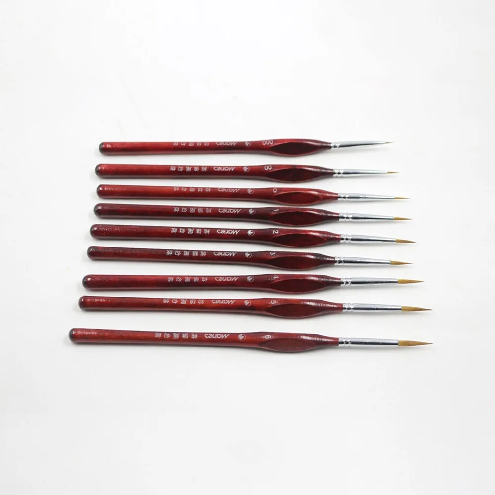 Профессиональная Кисть для рисования крючком из соболиного волоса миниатюрные