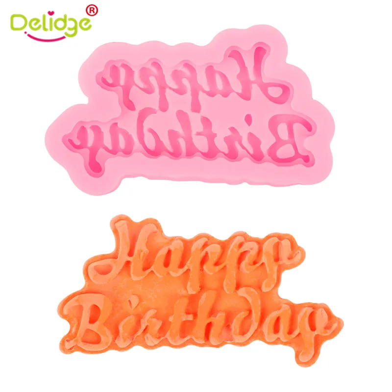 3D DIY Handmade Chocolate Ice Jelly Mold Happy Birthday Letters Silicone Baby Party Decorating Baking Accessory | Дом и сад