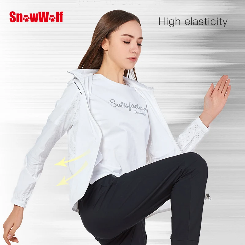 Женская Солнцезащитная куртка SnowWolf со скрытым капюшоном для активного отдыха