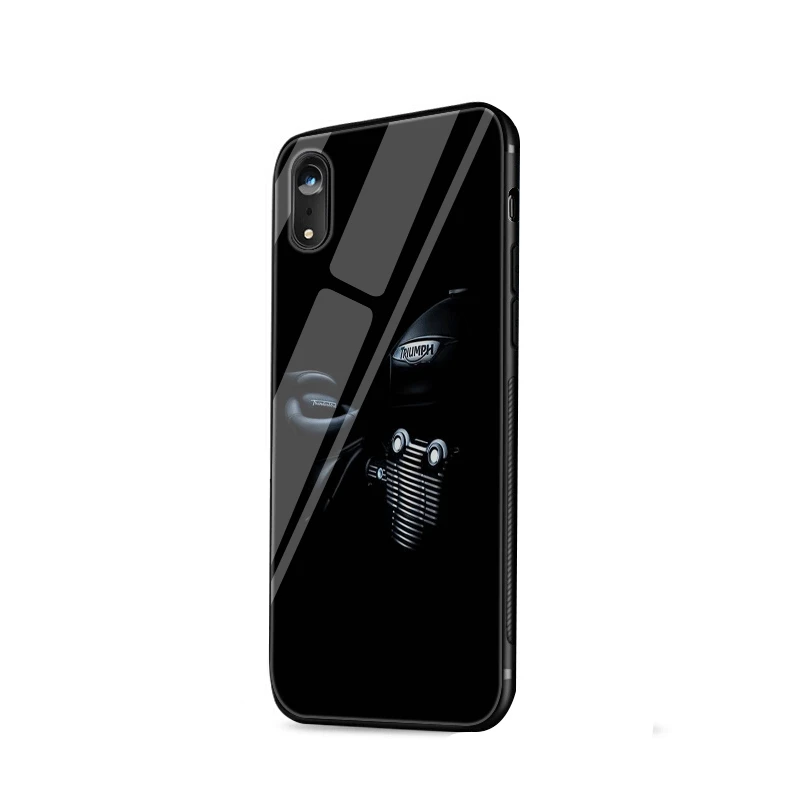 Стеклянный чехол Desxz triumph для мотоцикла iPhone 5 5S SE 6 6s 7 8 Plus X XR XS Max |
