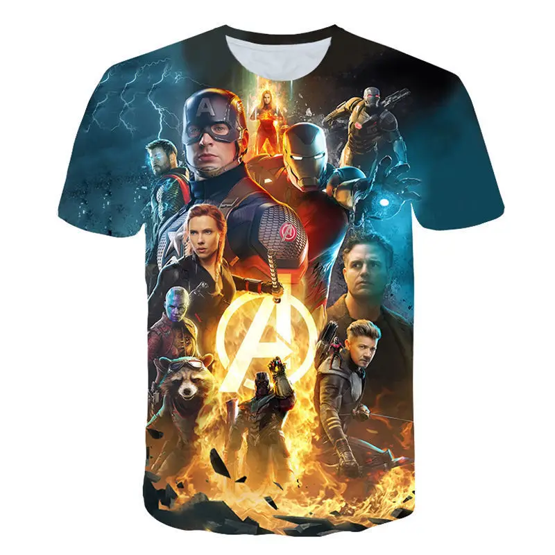 3D Marvel Мстители Endgame War футболка для мужчин и женщин веселое Harajuku уличная комиксы