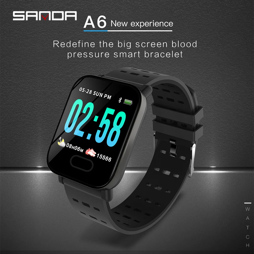 2019 SANDA Смарт часы Bluetooth Многофункциональный пульсометр шагомер цифровые