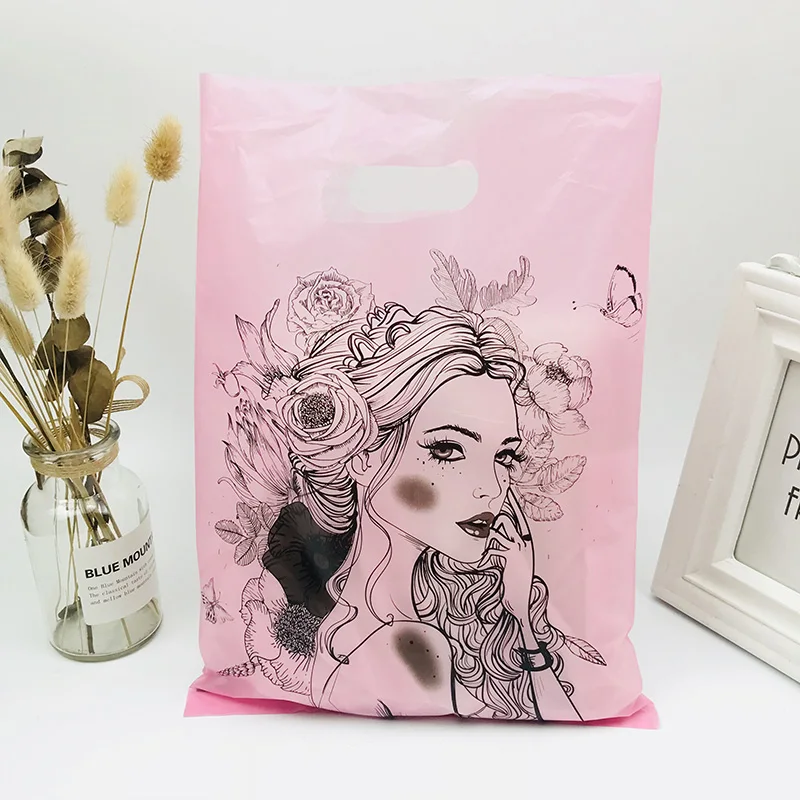 Сумка для упаковки одежды Butterfly Girl пластиковая сумка покупок с ручкой 50 шт. 25x25 см