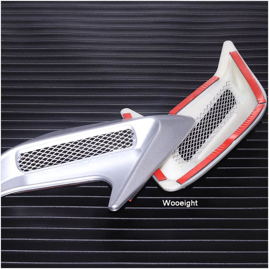 Стайлинг автомобиля 2 шт. Серебряная Автомобильная Боковая Крышка