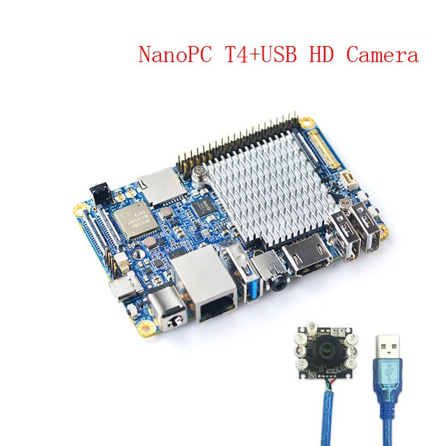 Bundle 4 NanoPC T4 с открытым исходным кодом RK3399 ARM макетная плата DDR3 ОЗУ 4 Гб Гбит/с Ethernet, Поддержка Android 8,1 Ubuntu, AI и глубокого обучения - Color: Bundle 4