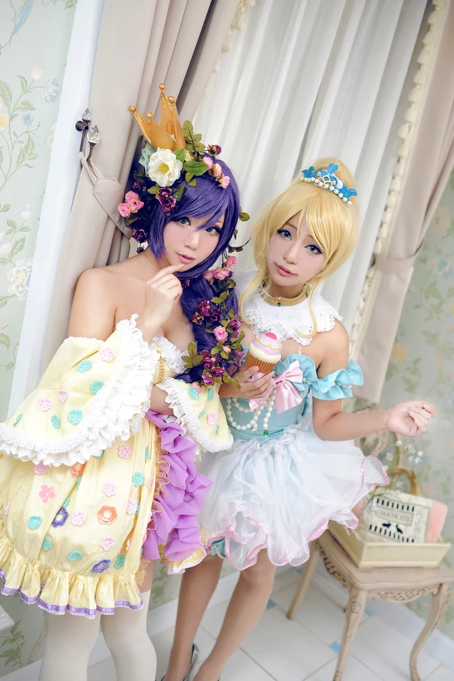 

Anime Cosplay Costume Lovelive School Idol Eli Ayase Princess Cosplay Dress Z