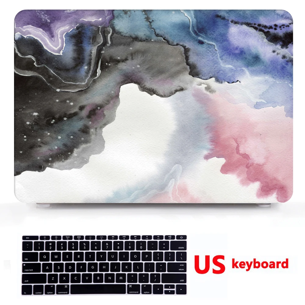 Жесткий чехол с цветным рисунком + для клавиатуры 2017 дюймового Apple Macbook Air 13 3 дюйма