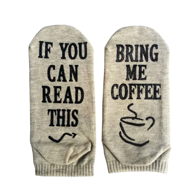 Забавные парные носки 1 пара стильные английские слова If You can read this Bring me coffee на