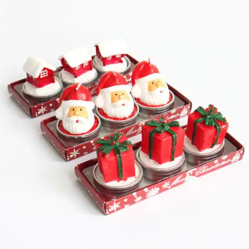 3 шт. новые рождественские подарки ароматические свечи Санта Клаус Снеговик