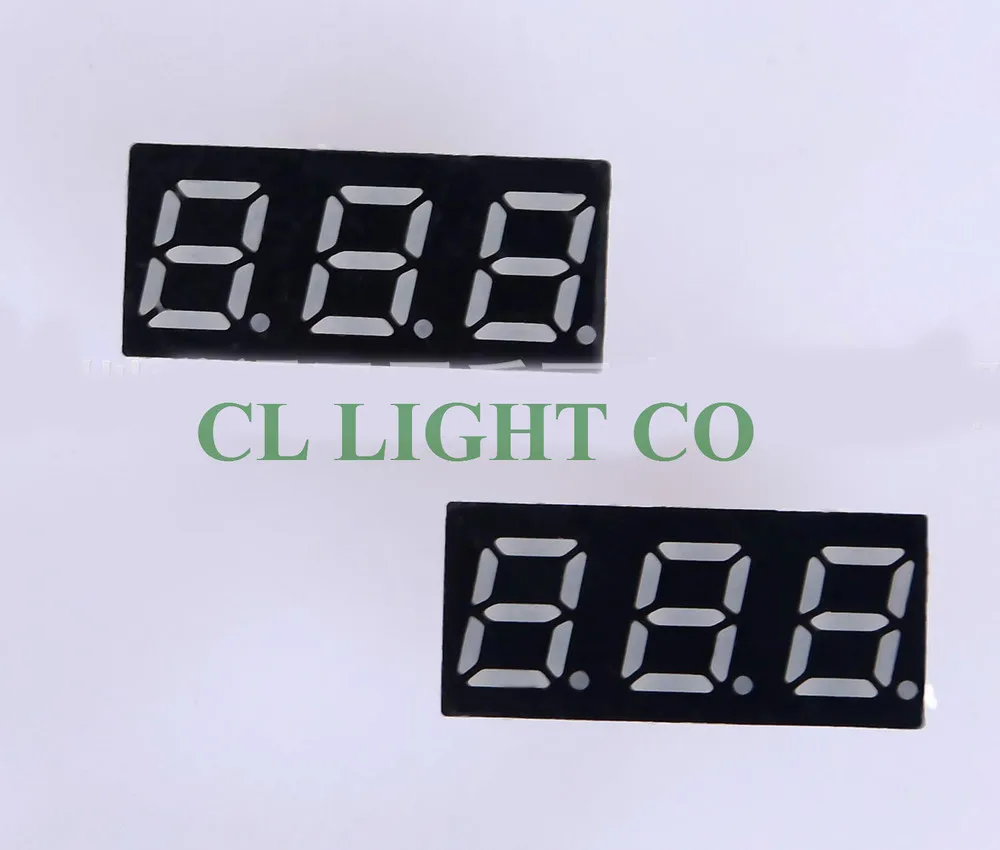 Ультраяркий анод комкоммы 0 25 дюйма Красный 7 сегментный дисплей 3 битный цифровой