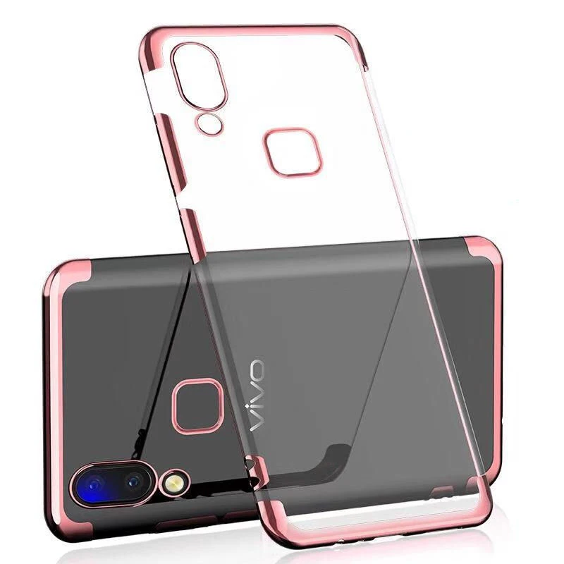 Rose Gold Роскошный чехол EXUNTON для VIVO V11 Pro V11i Z3I Z3, мягкий чехол из ТПУ с покрытием для VIVO V11 Pro V11I Z3I Z3, чехол для задней панели телефона - Цвет: Rose Gold