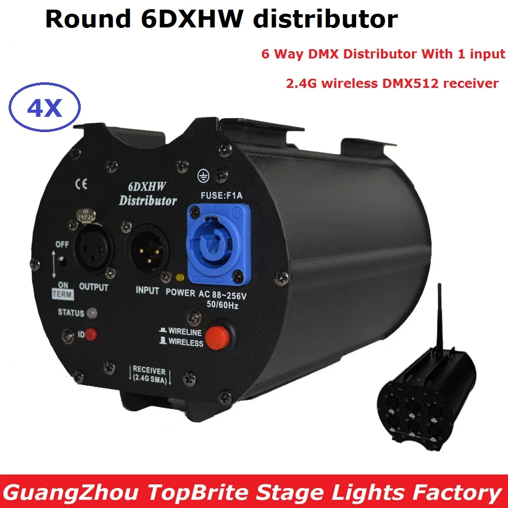 4xlot контроллер сценического Света DMX512 разделитель света усилителя сигнала 6dxhw