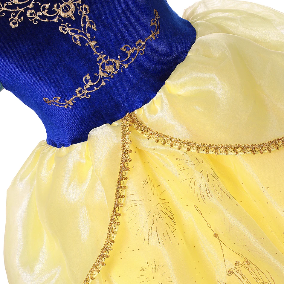 Girl Princess Snow White Dress with Cloak Kids Cosplay Costume Layers Deluxe Ball Gown Child Holloween Party Birthday Facy | Детская