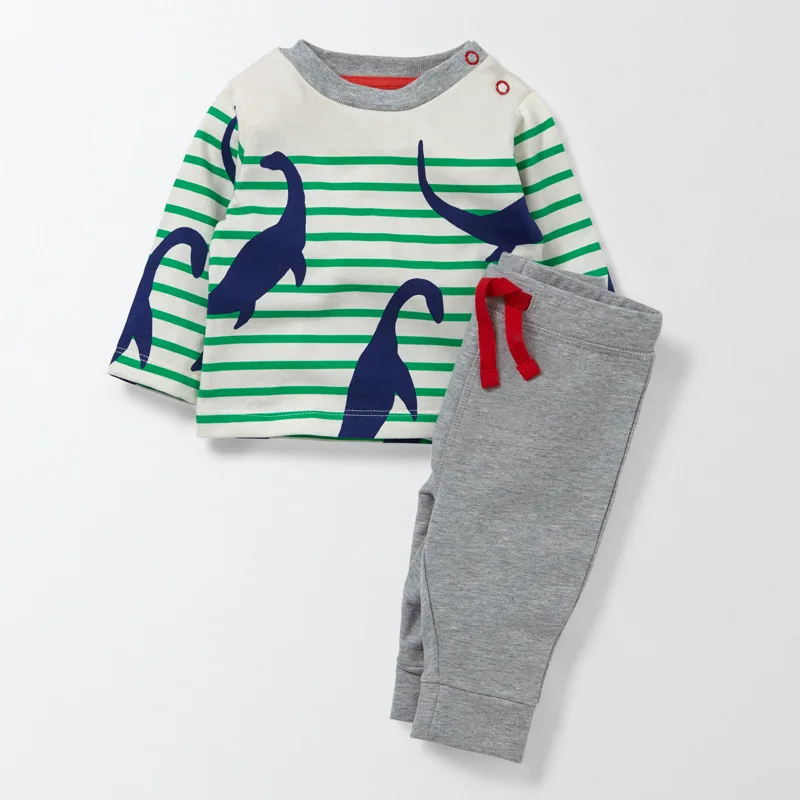 Kids Boy Girl Long Sleeve Suits Top+Pants 2pcs Casual Tracksuit Boys Cartoon Pattern Outfits Cotton Clothes Sets 2017 Autumn |