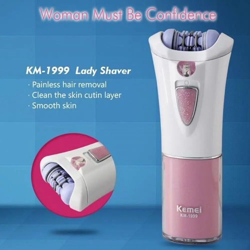 

Kemei km-1999 Women Epilator Electric Hair Removal Female Body Face Underarm