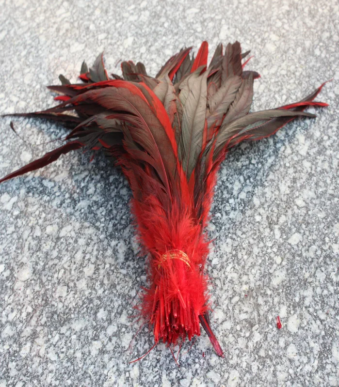 

Wholesale 100 PCS red natural rooster tail 30-35 cm / 12 to 14 inches