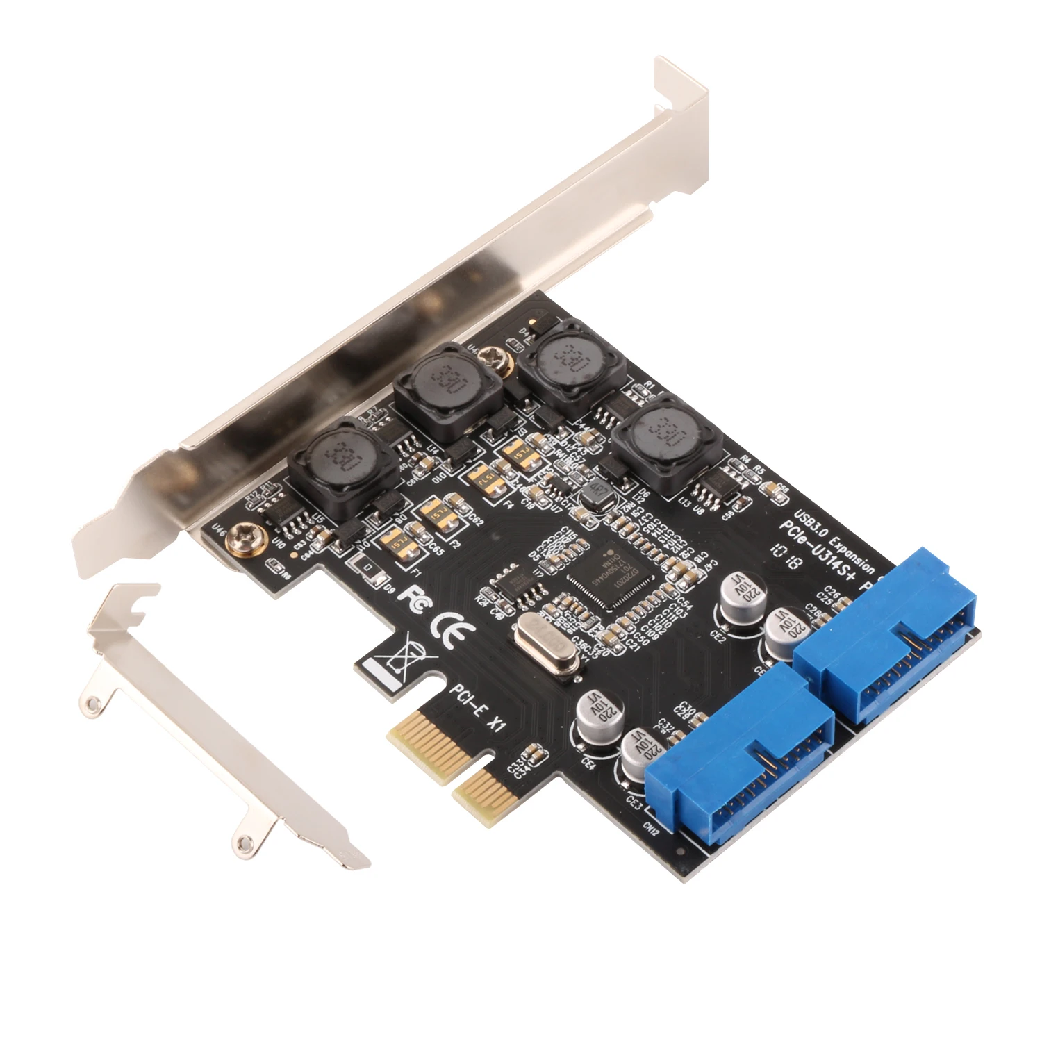 Карта USB Controllor Ubit PCI E к 2 портовому 3 0 19PIN разъемы Расширительная карта с полным и