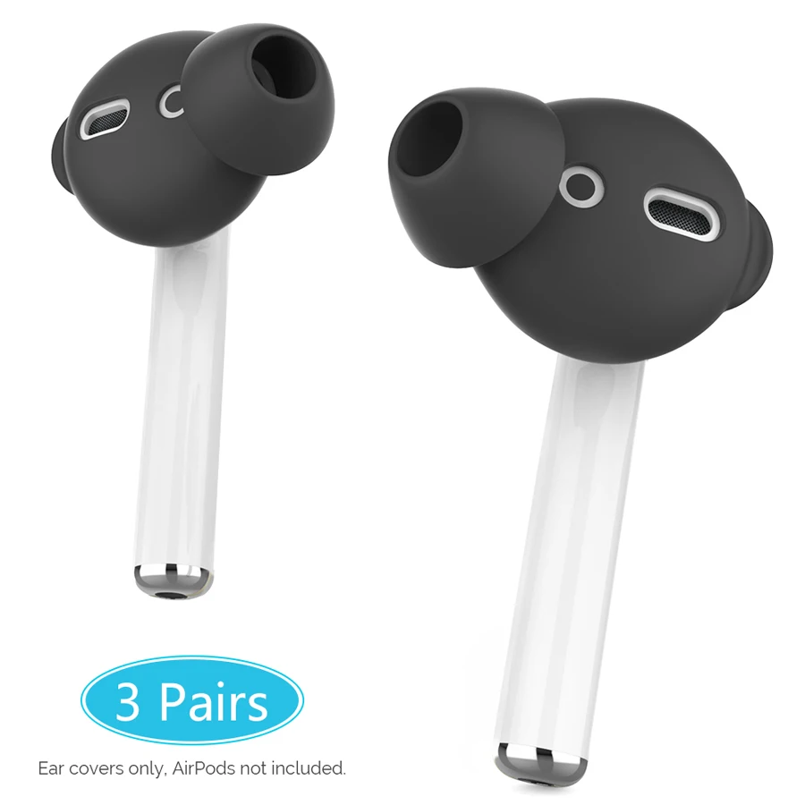 AhaStyle 3 пары силиконовые наушники-вкладыши чехол для наушников для Airpods 2 Чехол Eartips коробка для хранения для Apple Airpods аксессуары