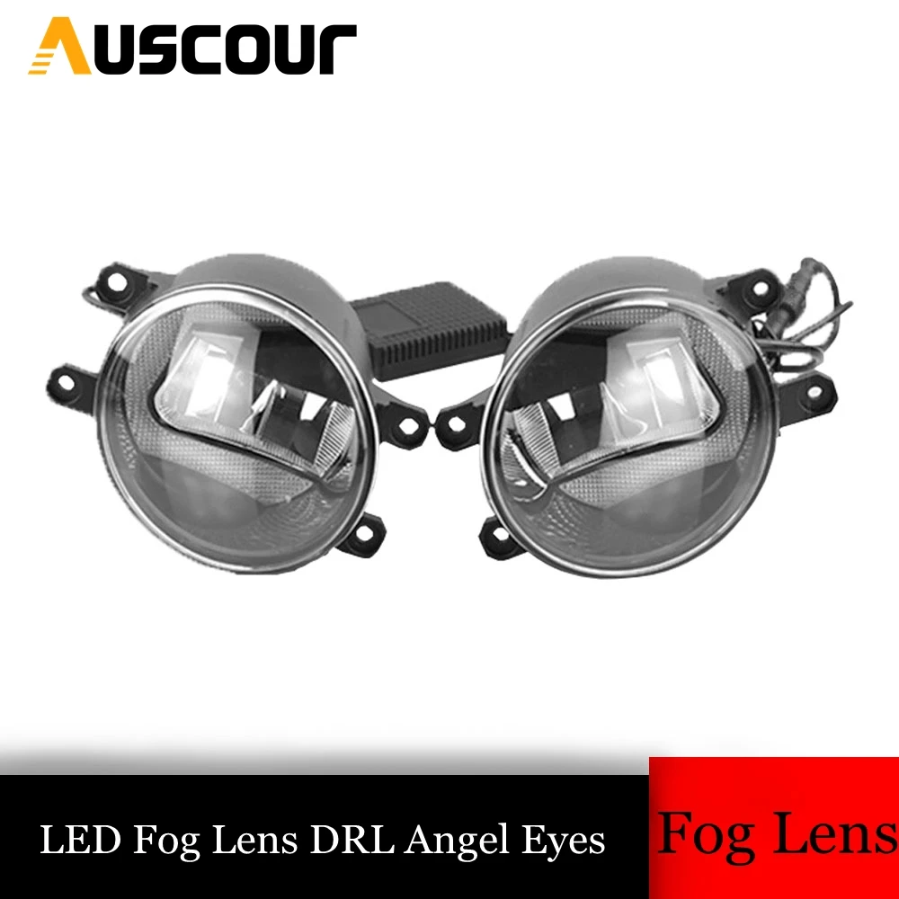 

2.5 inch Led Fog light projector lens for toyota with LED Daytime Running Light white and blue lamp color free shipping modify