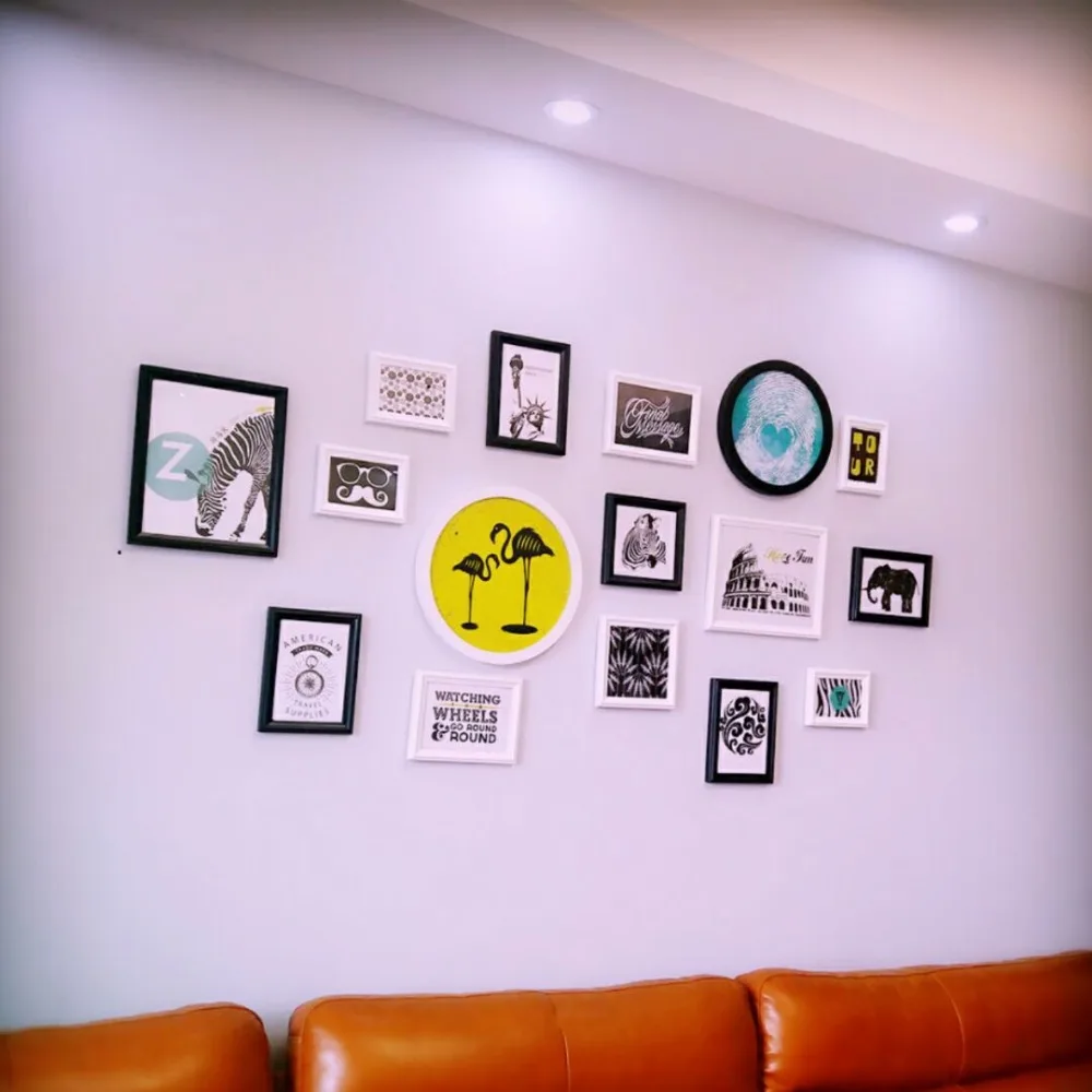 Европейские 16 шт./компл. деревянные рамки для картин детская фоторамка стен рамка