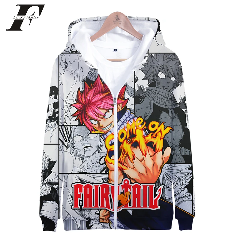 Kpop Японская уличная Аниме Толстовка для мужчин/женщин Феи хвост мультфильм