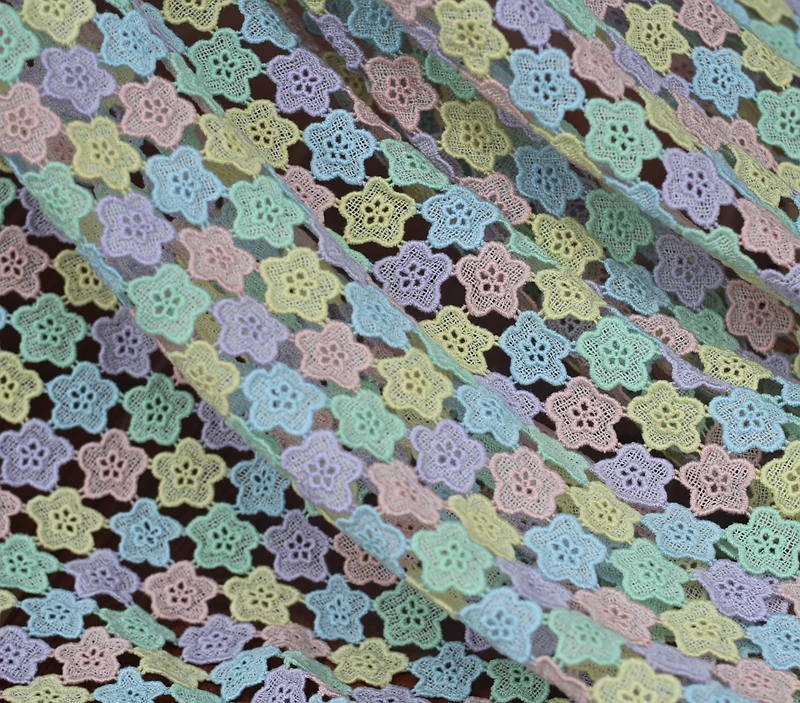 

high quality Cotton embroidery Wedding Lace Fabric Dress Coat Fabric Venice Lace Hollowed Out Lace trim 49.2Inches Wide 1Yard