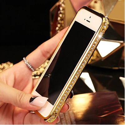 KISSCASE Модный женский чехол с кристаллами и стразами для iPhone 6 6S Золотой