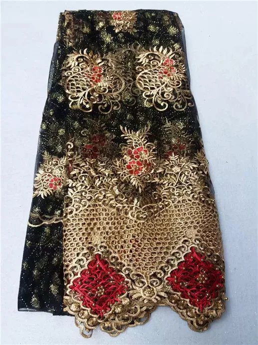 Горячая Распродажа 2018 Высокое качество африканская кружевная ткань розовая