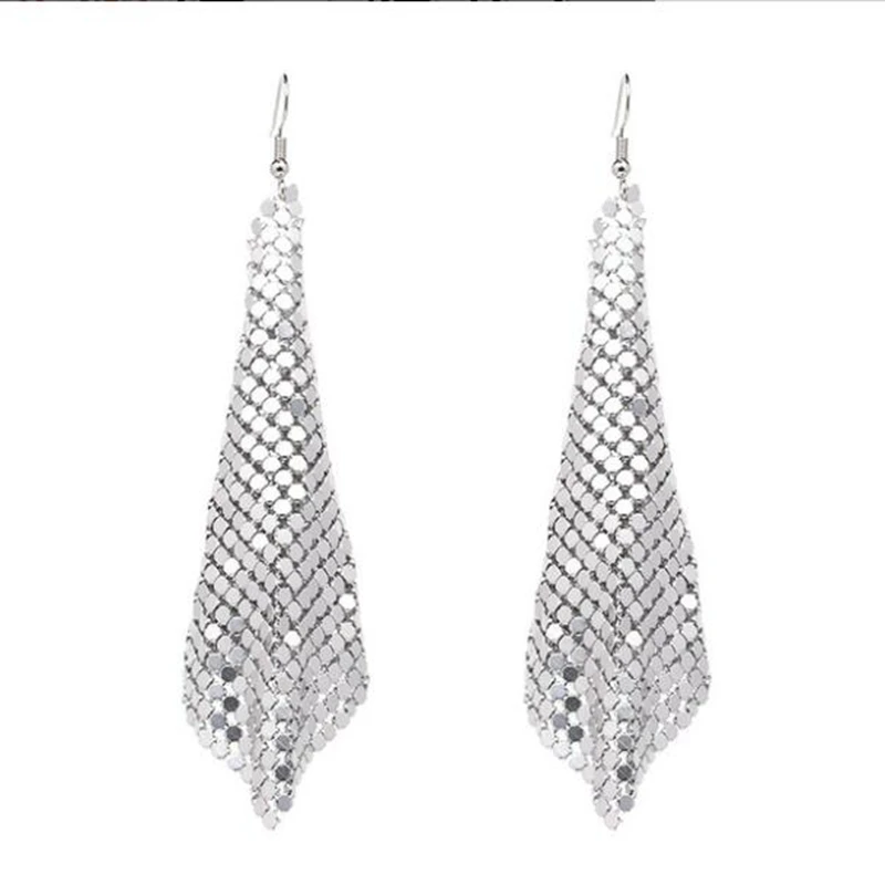 Европа и Америка изысканные геометрические металлические блестки кисточкой