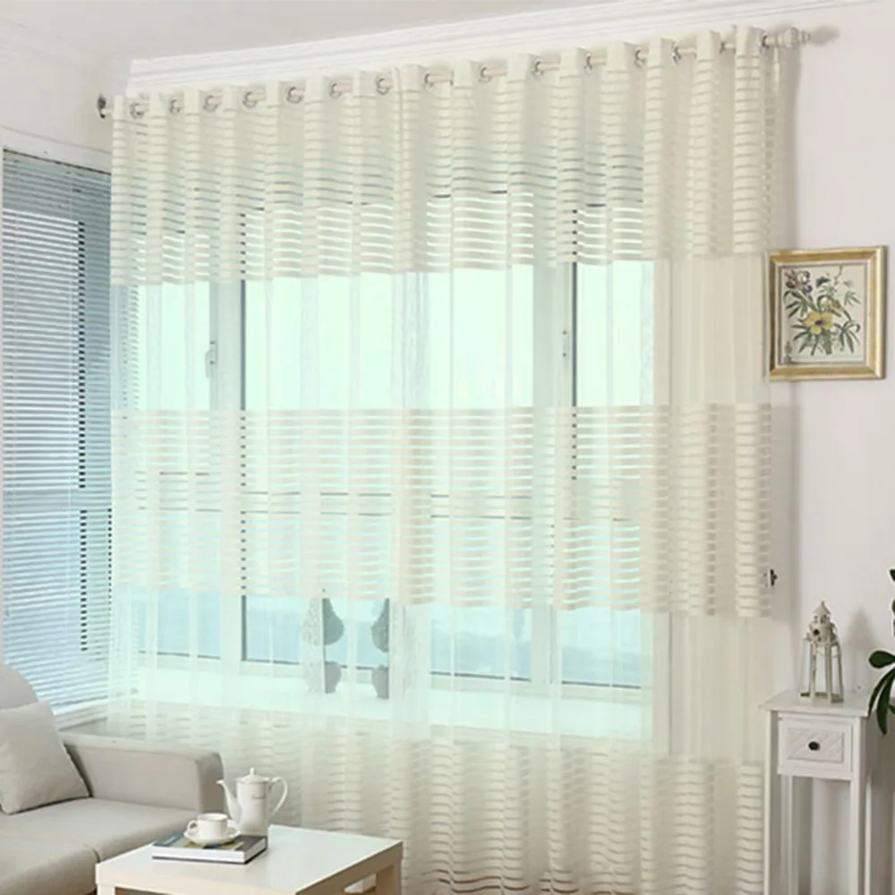 Жаккардовые занавески в полоску экран для пробивки дырок отделка спальни