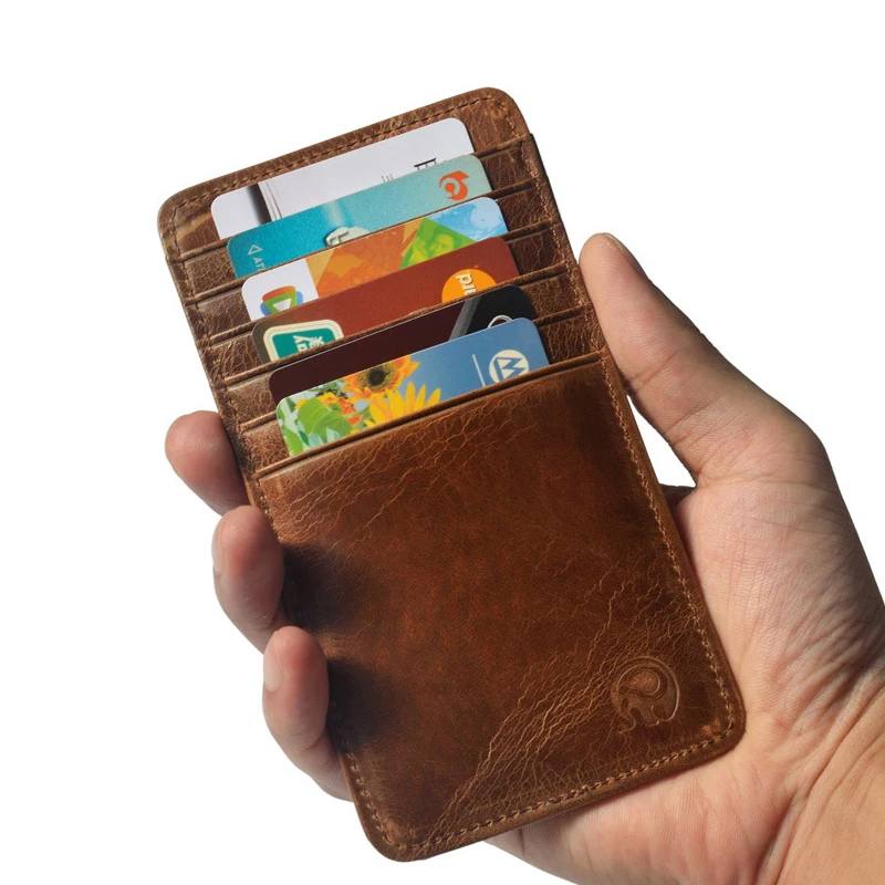 Travel Passport First layer Cow Slim RFID Blocking Credit Card Holder Mini Wallet For Mens ID Case Purse Bag Pouch New Cover | Багаж и