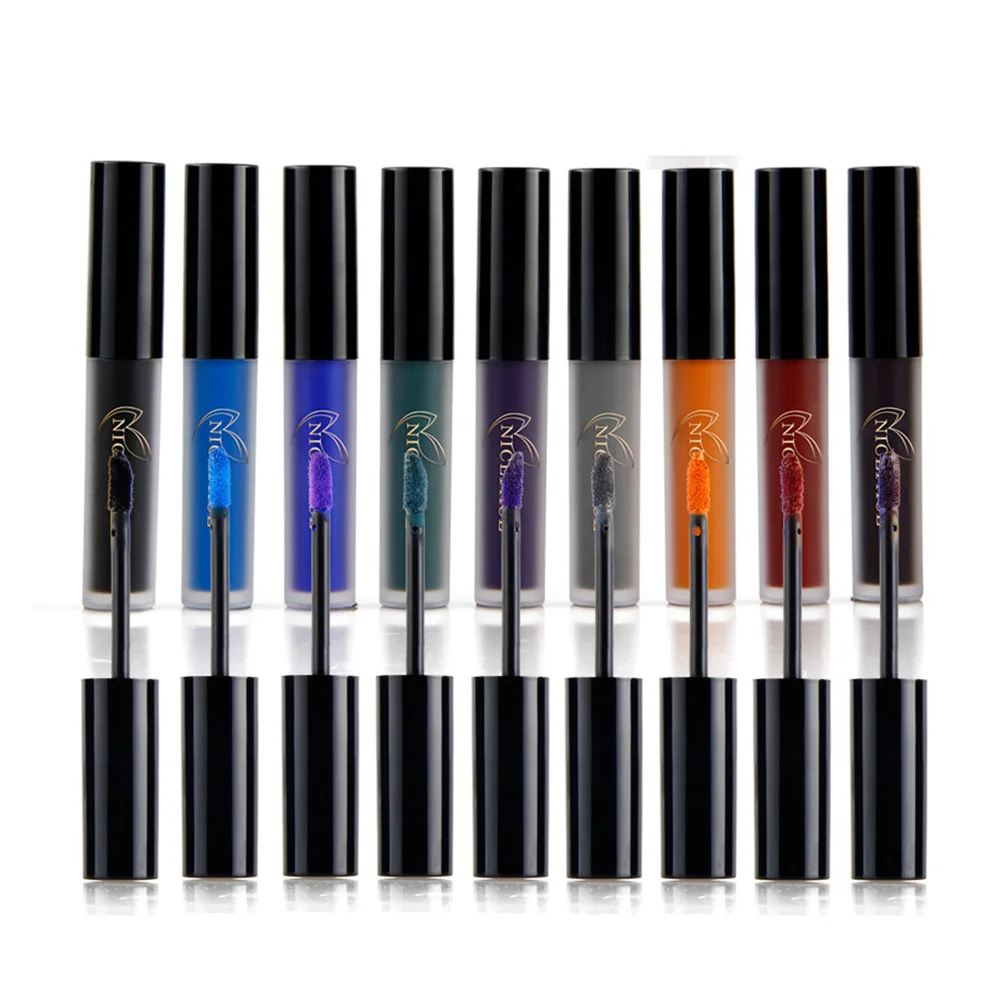 9 шт./лот жидкий блеск для губ красный черный матовый долговечная фиолетовая