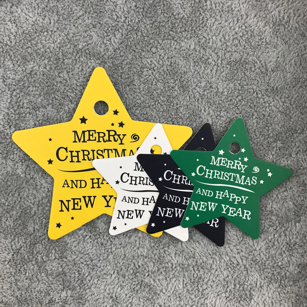 Подвесные бирки в виде звезд на рождественскую елку 42 шт. украшение для мешков