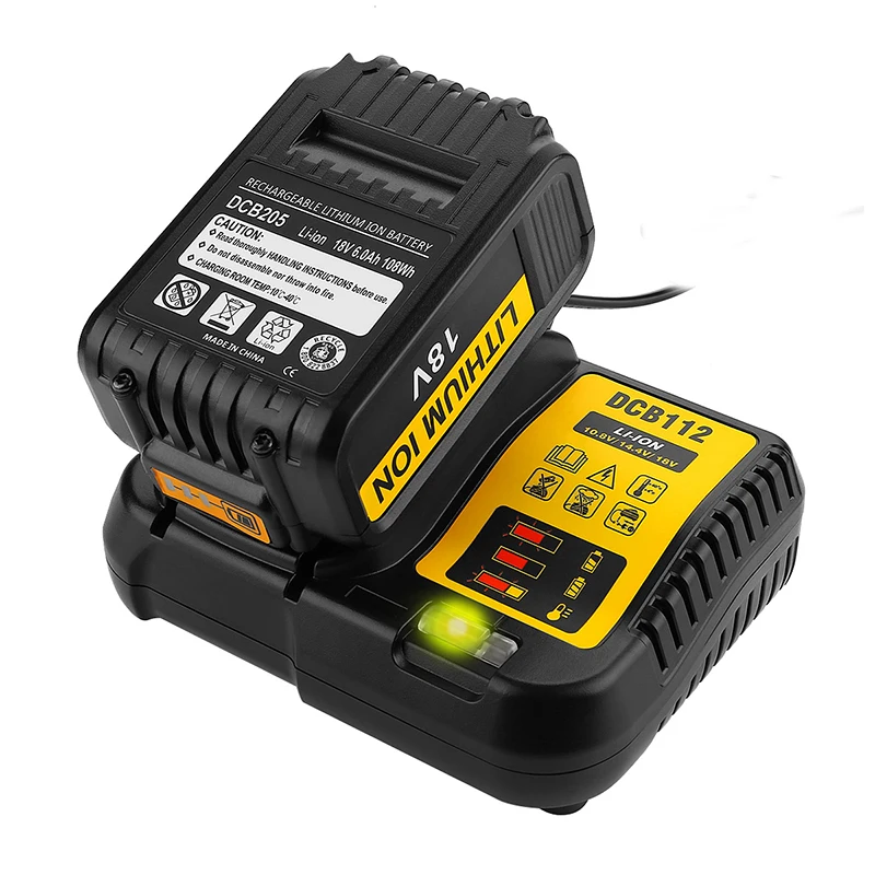 Зарядное устройство 2 а для аккумуляторов Dewalt 18 в DCB112 10 8 20 Li Ion DCB105 DCB205 аксессуары